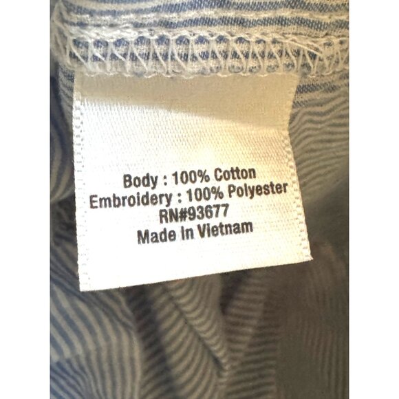 A.N.A A New Approach Blue & White Off-Shoulder Embroidered Striped Top XL - Picture 3 of 8